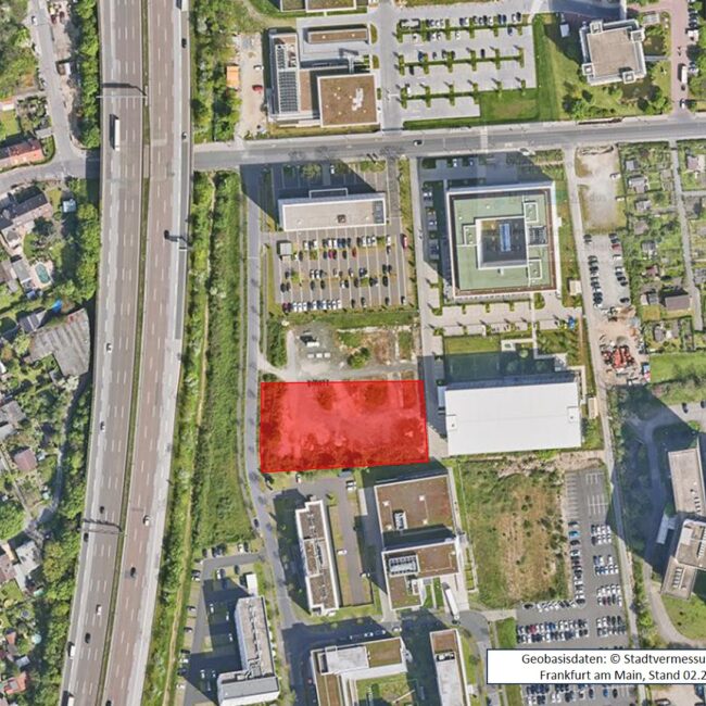 Actum Real Estate Investment Referenz Frankfurt Luftbild Stadtvermessungsamt Frankfurt vom Grundstück